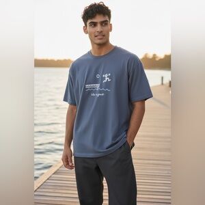 Life Is Good Men's Dark Blue Graphic Tee